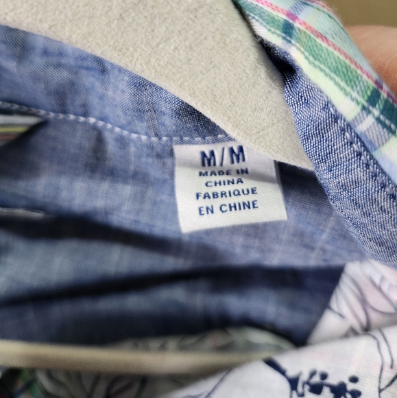 Tommy‎ Bahama Men's Short Sleeve Plaid Summer Shirt Size M - Picture 5 of 6